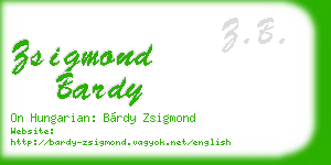 zsigmond bardy business card