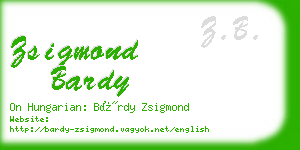 zsigmond bardy business card